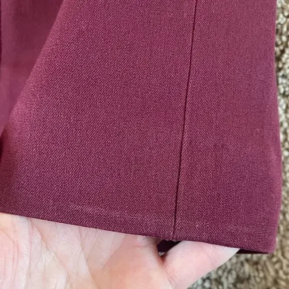House of CB Rivi Wine Straight Leg Trousers Size L Holidays Date Night Career - Picture 12 of 12